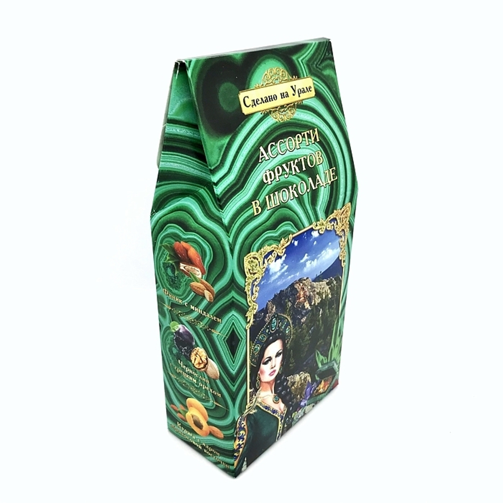 Конфеты "Ассорти фруктов в шоколаде" 150 г в коробке