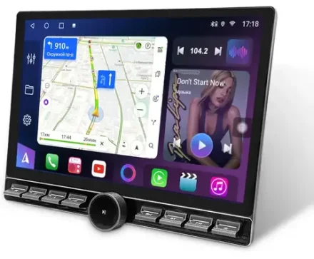 Магнитола с кнопками и крутилкой в рамку 9" или 10" - Farcar BM904 на Android 13, монитор 13" QLED+2K, CarPlay, 4G SIM-слот, 4/32ГБ