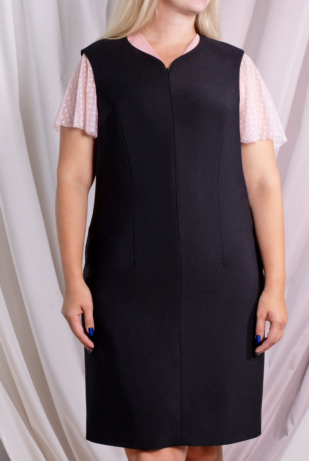 Офисный сарафан 3378ВЕ, черный #70Ч083378ВЕ