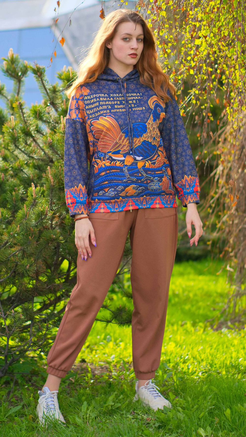 Худи «Петушок и курочка» (серия "Русский лубок")