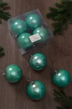 Набор новогодних шаров (4 шт) - перламутр