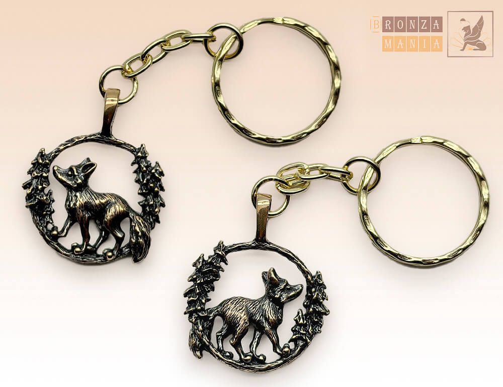 брелок Лисичка в лесу