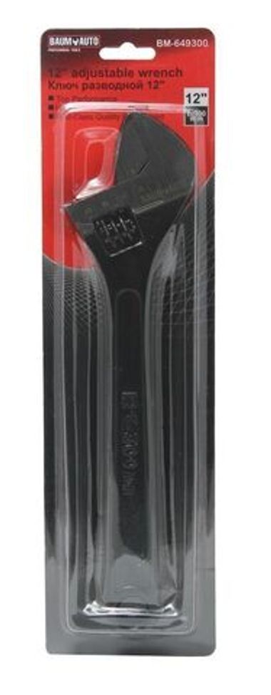 Ключ разводной Profi 12''-300мм (захват 0-35мм), на пластиковом держателе Baum Auto##BaumAuto BM-649300