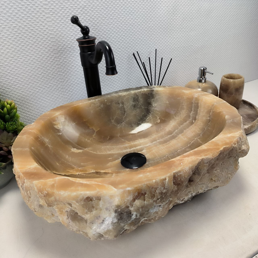 Раковина из оникса Erozy Yellow EO-02315 52x40x15 см