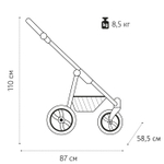 Коляска Noordline Oliva Premium Sport 3 в 1 Beige Эко Кожа