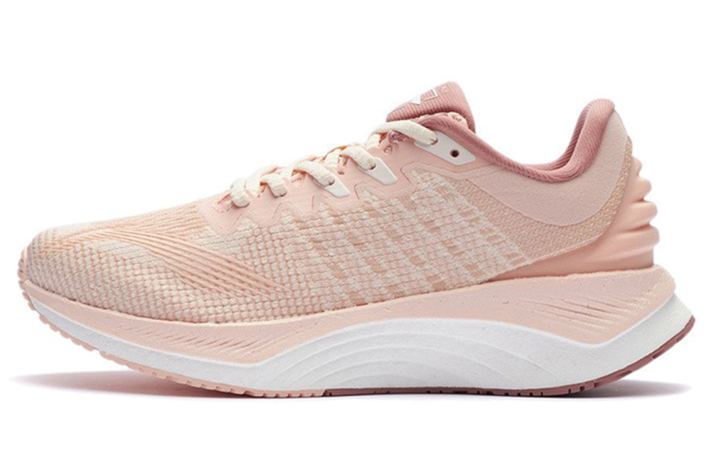 LiNing Li Ning Yueying 1.0 shock absorption, non-slip and wear-resistant low-top running shoes women's pink and white