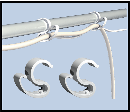Зажимы для проводов, d=19 мм