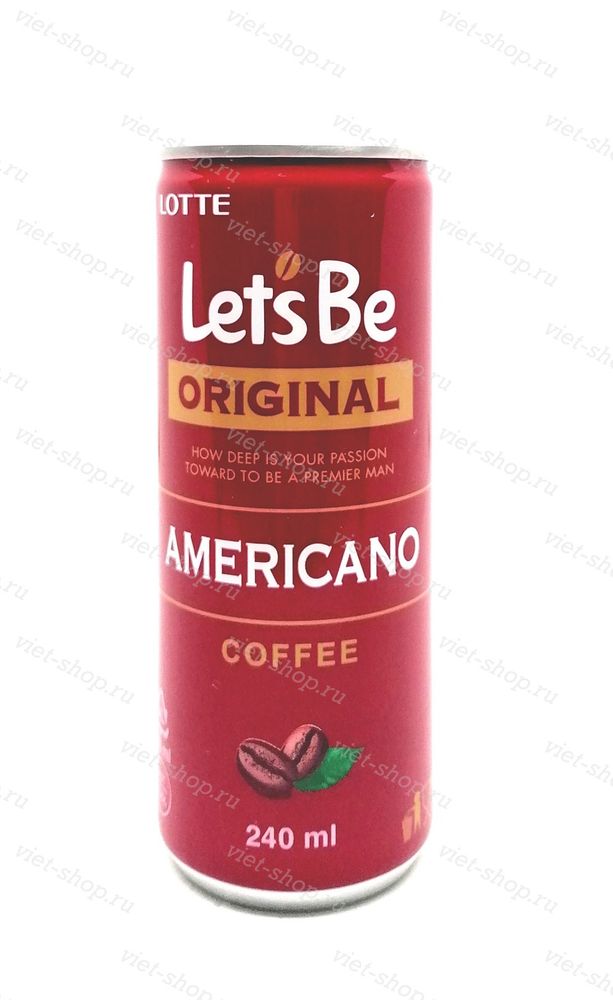 Кофе в банке Let&#39;s be Americano, Корея, 240 мл.
