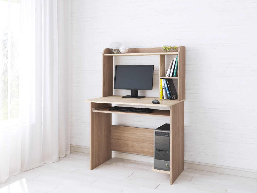 Стол компьютерный Грета-2, ясень шимо