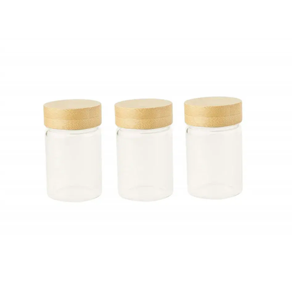 Набор из трех банок для хранения Pebbly с крышкой, 75 мл