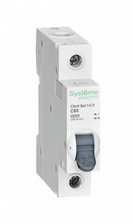 Выключатель автоматический Systeme Electric City9 Set (АВ) С 63А 1P 4.5kA 230В