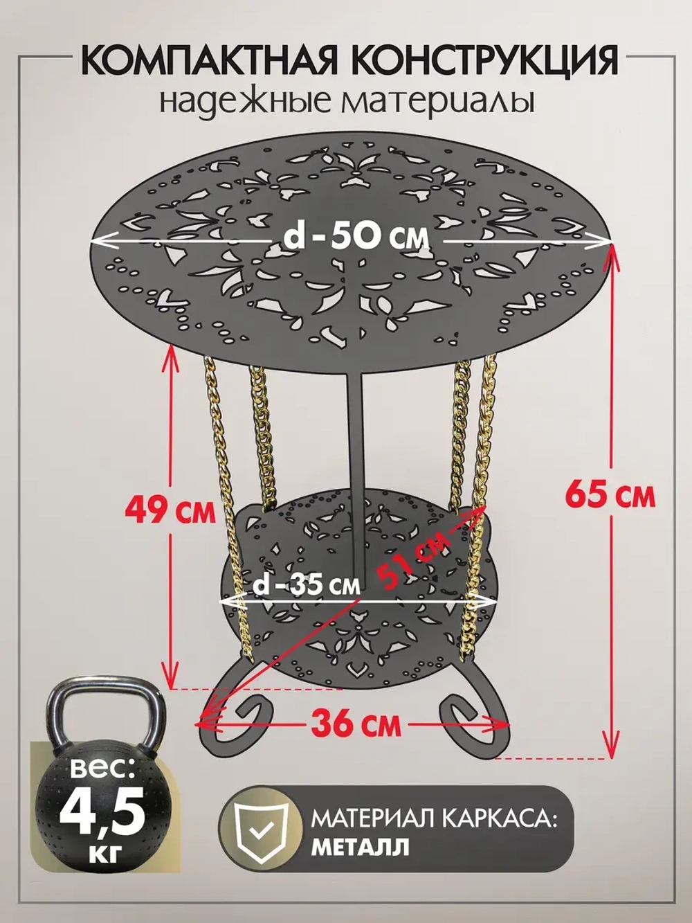 Авторский декоративный столик Сицилия 8