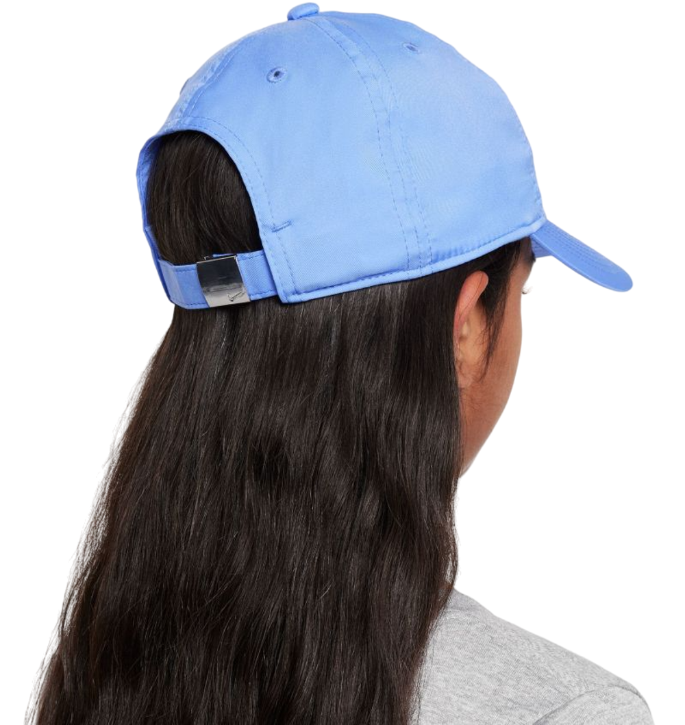 Теннисная кепка Nike Kids Dri-Fit Club Unstructured Metal Swoosh - небесный
