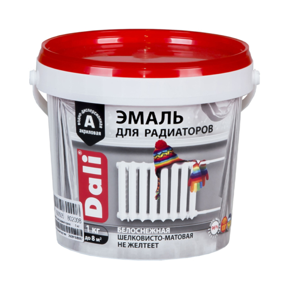 ЭМАЛЬ АКРИЛОВАЯ  ДЛЯ РАДИАТОРОВ "DALI" 1 КГ "РОГНЕДА"