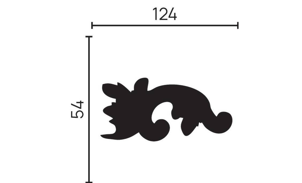 H1-157A LR/Декоративный элемент (124х54х19.5мм)/2 Стоимость за пару (левый и правый)