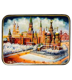 Народные промыслы ШК-55/ 86 Шкатулка «Москва» исп. Ильин А.