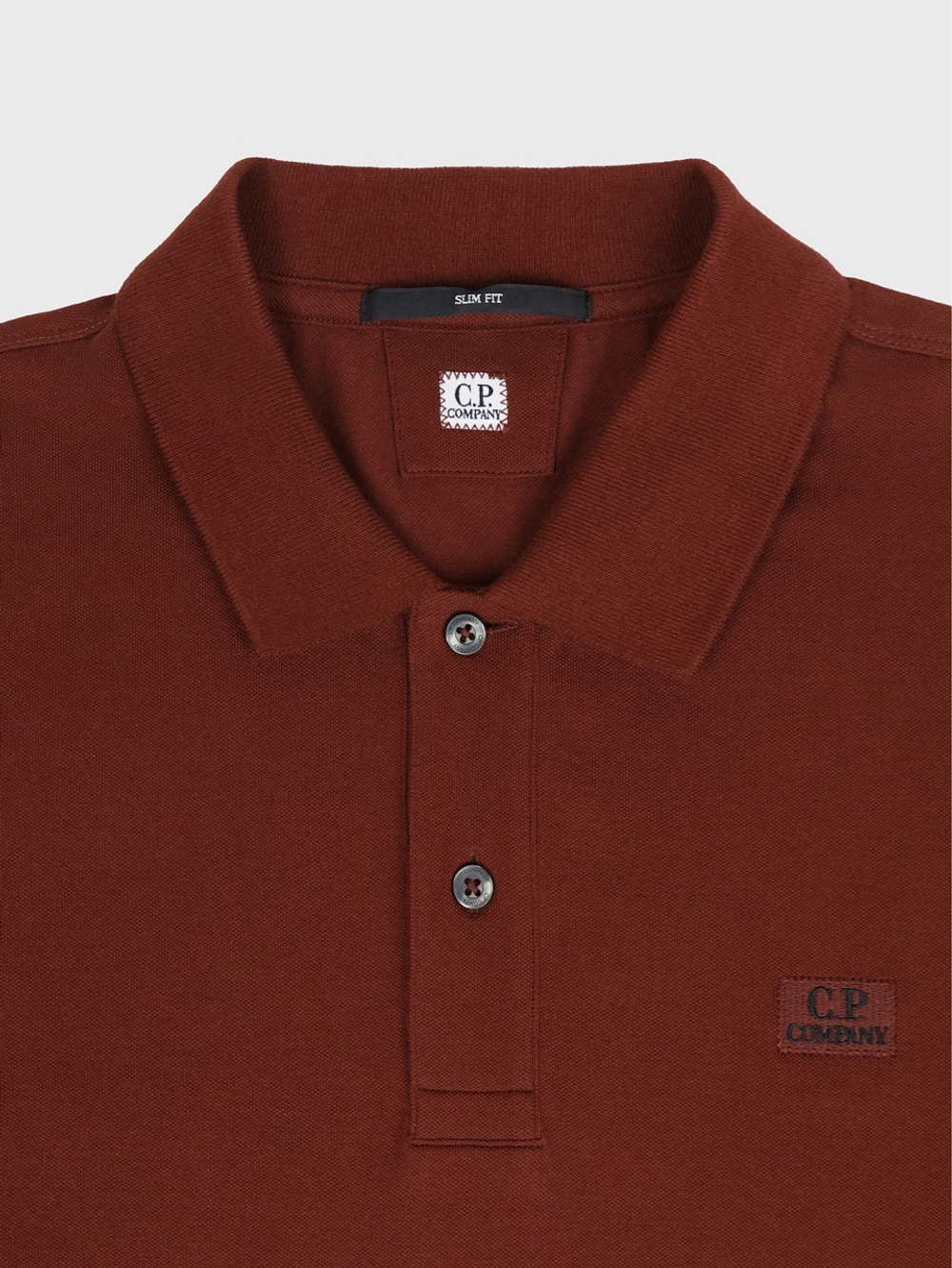 Поло C.P. Company Stretch Piquet Slim Mocca Brown