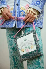 Сумка Soeurs Green Flowers One Pocket розово-зеленая