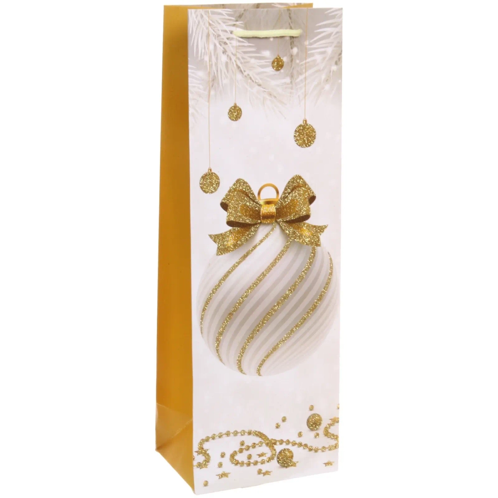 Пакет под бутылку «Новогодний шик» 12*35*9 см