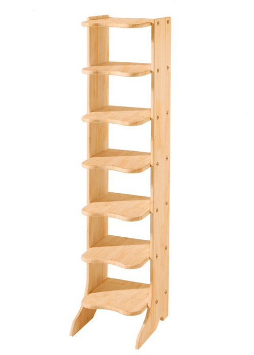 Обувница деревянная Твист из массива сосны, лакированная