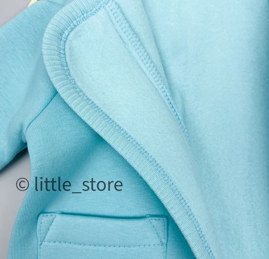 Комбинезон из футера с начесом "Simple" Ментол, без капюшона