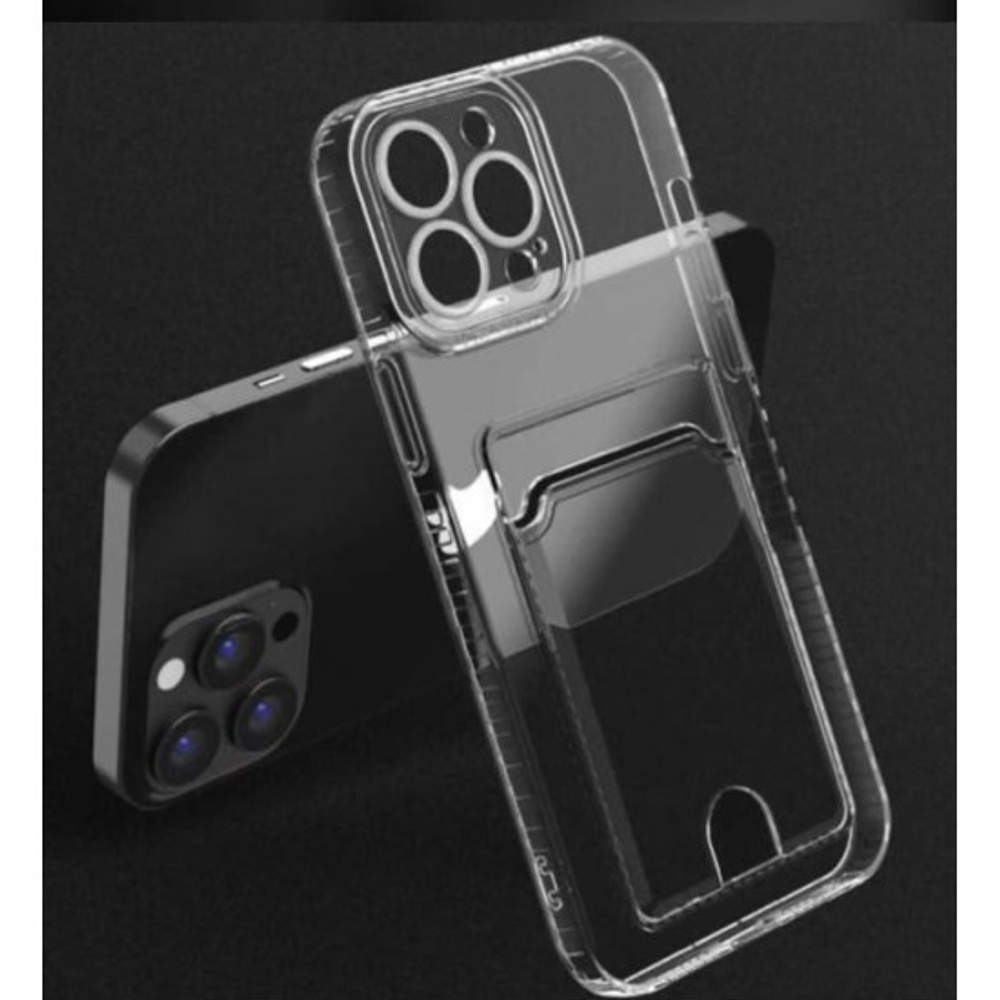 Силиконовый чехол для iPhone 11 с карманом для карт, 013019 CM