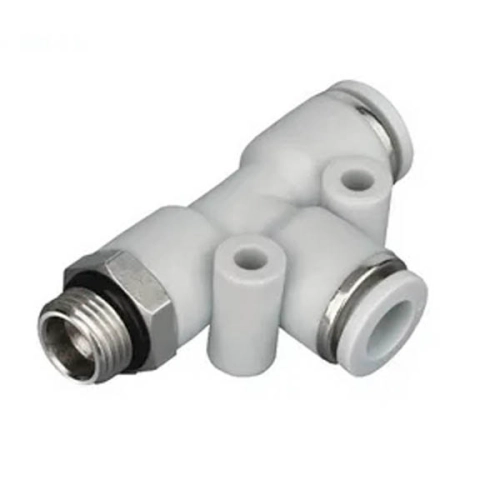 QSTL-M6-4 Тройник цанговый с резьбой Т образный