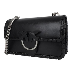 Сумка Pinko Love Twist Silver Chain Classic Cowhide Bird Swallow Bag Messenger Shoulder Bag Mini Women's Black, 1P21E9-Y5GB-Z99