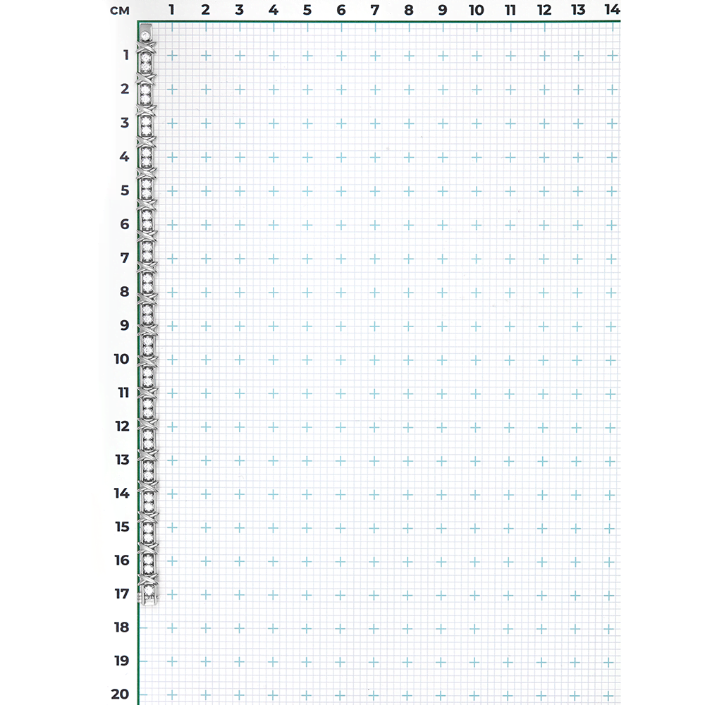Браслет из белого золота с фианитами