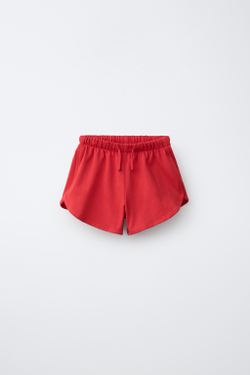 ZARA ТРИКОТАЖНЫЕ ШОРТЫ, КРАСНЫЙ