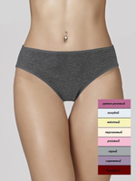 Хлопковые трусики-слипы со средней линией талии (Размер: XXXL) (Цвет: сиреневый)