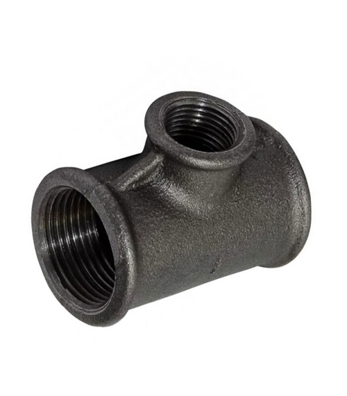 Тройник чугунный неоцинкованный 90° переходной внутренняя/внутренняя/внутренняя резьба