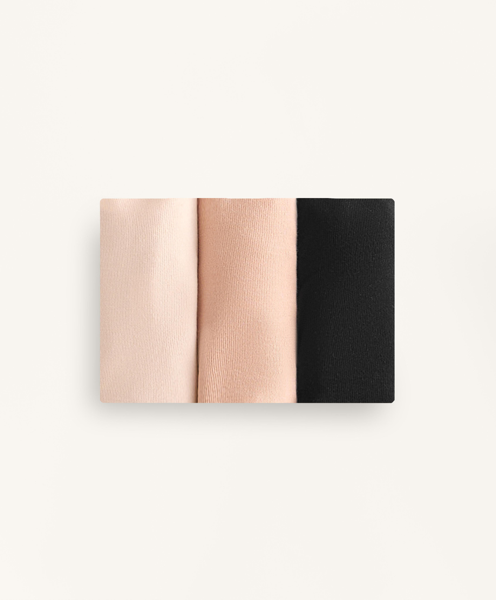 OYSHO Набор бесшовных из 3 трусов-стрингов, черный