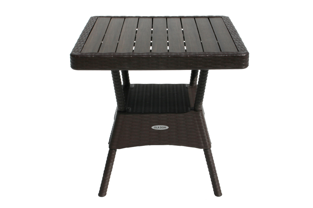 Стол пластиковый Ola Dom арт.S-GS01 76x76см квадратный (коричневый)