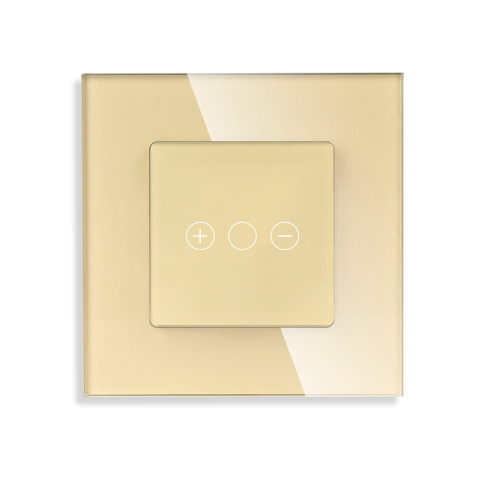 Стеклянная панель для рамки (диммер) DM-GD 47*47мм ЗОЛОТО