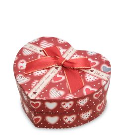 WG-89-F Коробка подарочная «Сердце» цв.бордо