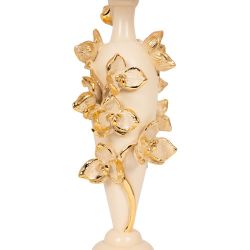 Настольная лампа Орхидея Лира Айвори с абажуром Тюссо Vatican (Ватикан) Корица