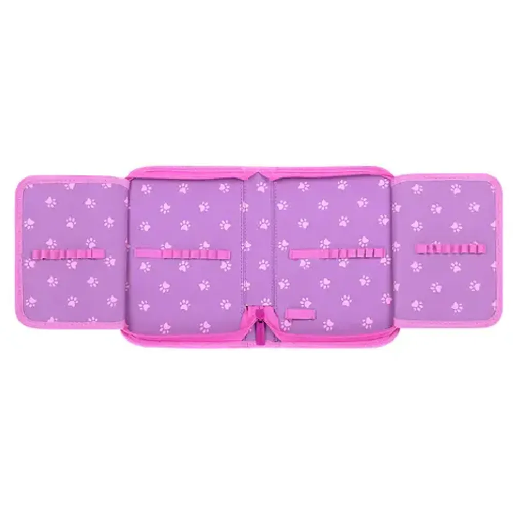 Пенал 1 отделение 210*140 Brauberg Paw prints, 2 откидные планки, ткань
