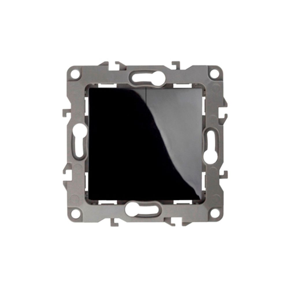 12-1106-06 ЭРА Переключатель двойной, 10АХ-250В, IP20, Эра12, чёрный