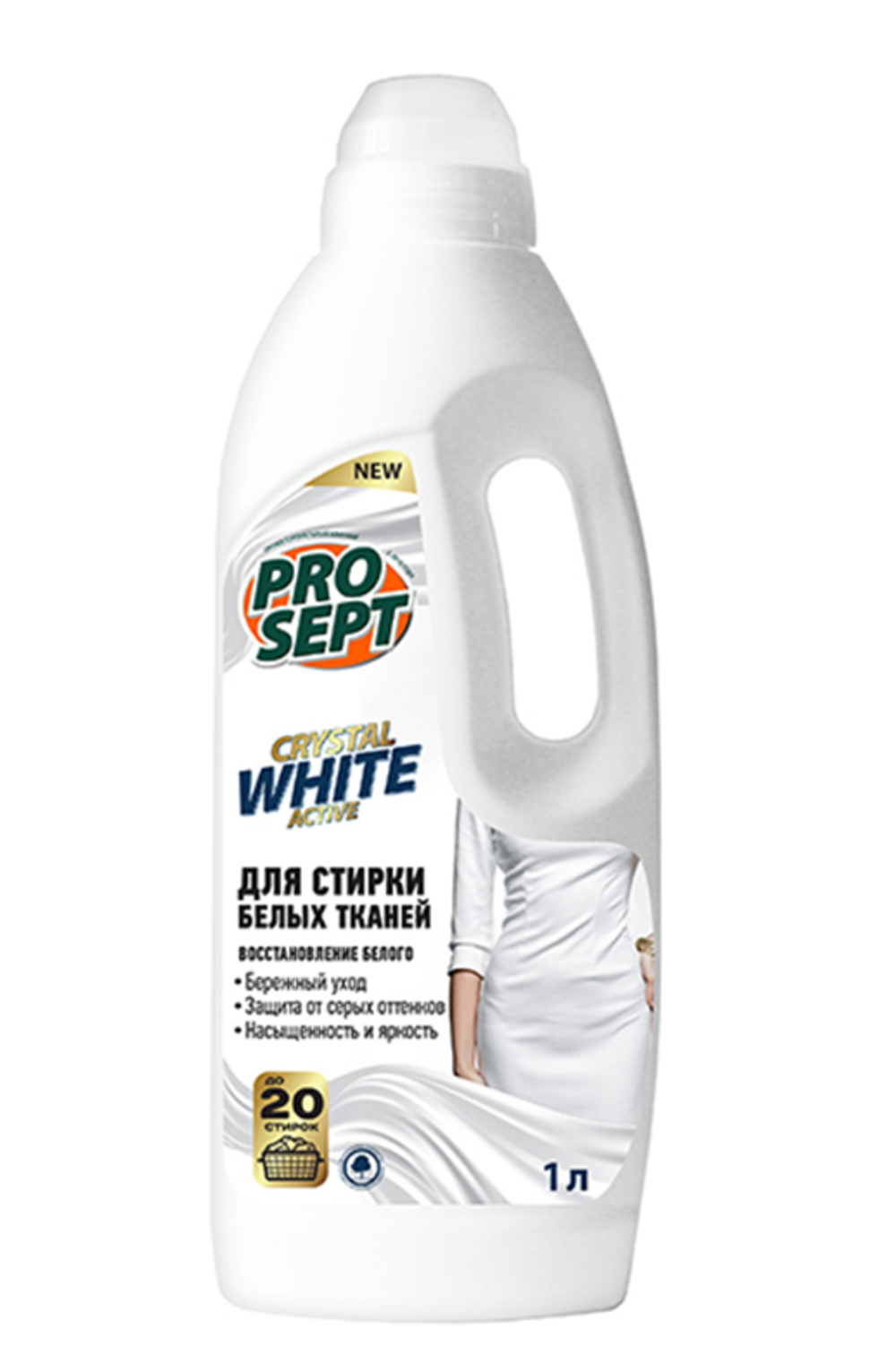 Жидкое средство для стирки белого белья Prosept Crystal White, концентрат, 1 л