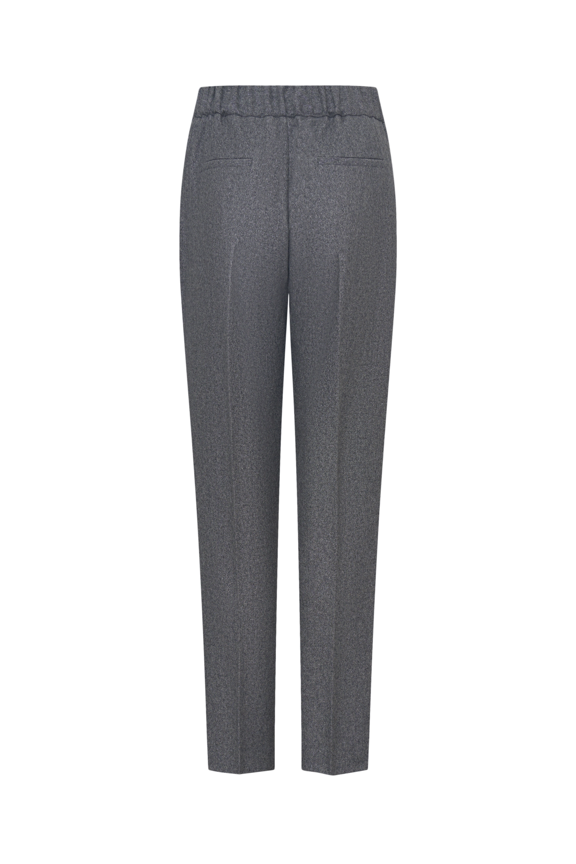 Брюки из шерсти и вискозы с люрексом