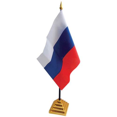 Флаг настольный "Россия", пластик. подставка, ArtSpace