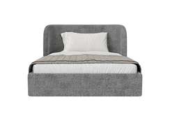 Кровать двуспальная Classic 140 см (серый, рогожка)