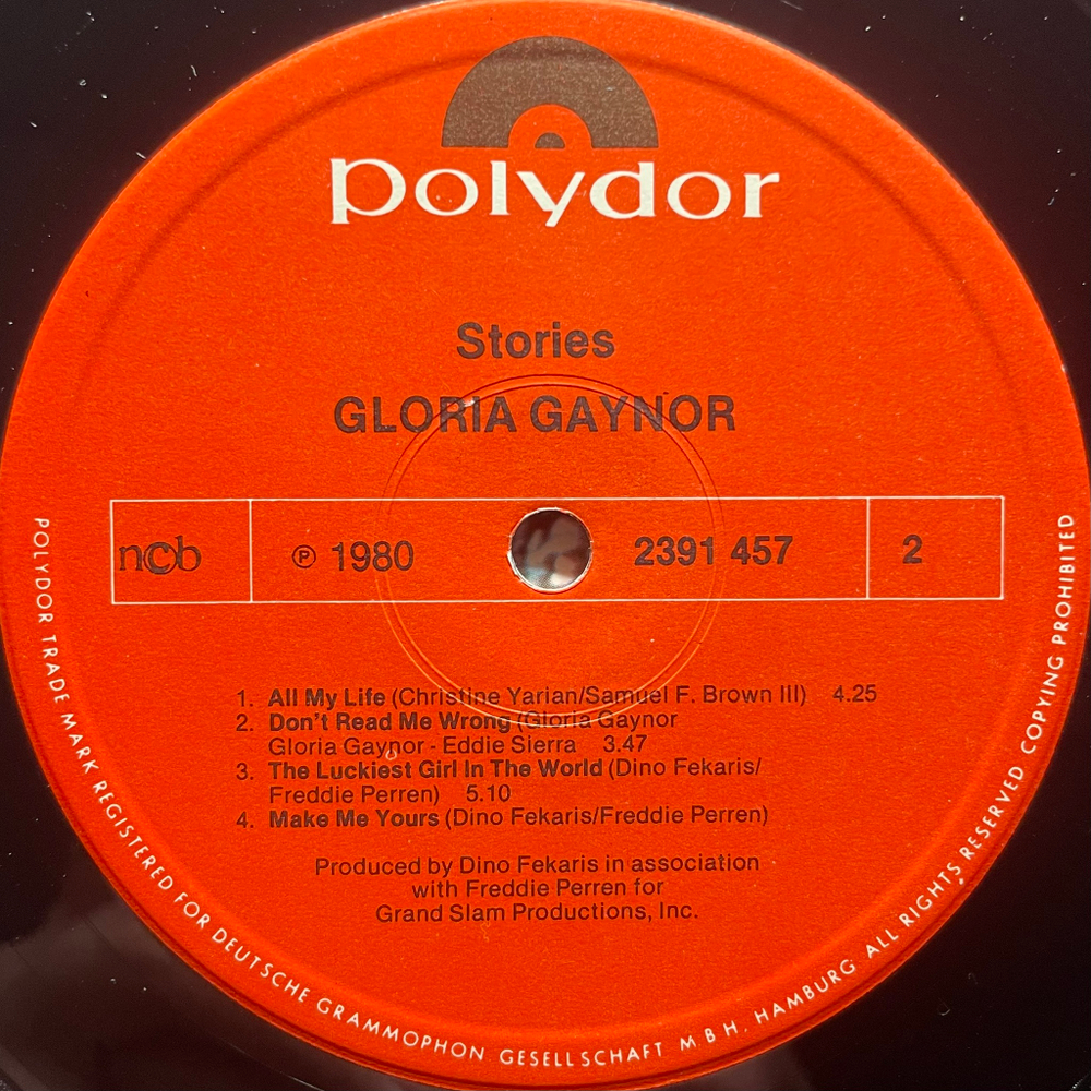 Gloria Gaynor ‎– Stories (Скандинавия 1980г.)