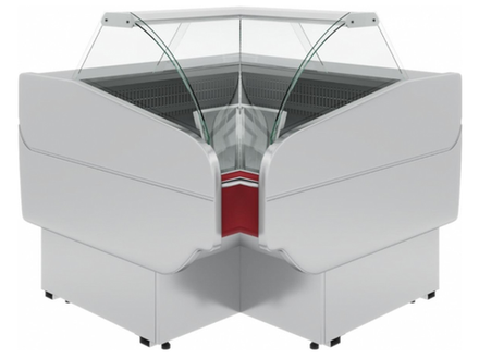 Холодильная витрина CARBOMA ATRIUM G120 VM-6 динамика (внутренний угол 90)