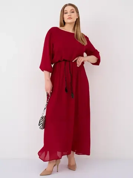 Платье на резинке с поясом