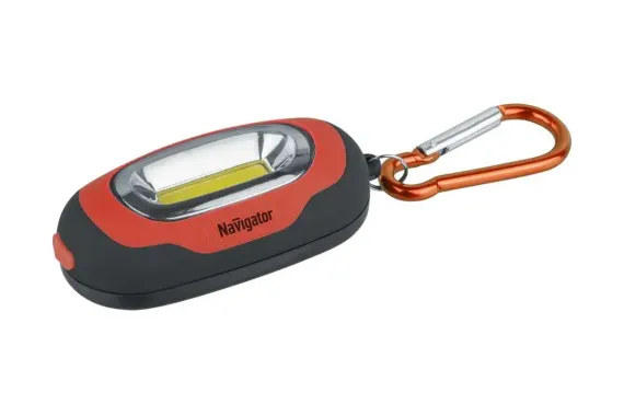 Фонарь Navigator NPT-KC07-R-2CR2032 1 COB LED брелок красный 37905