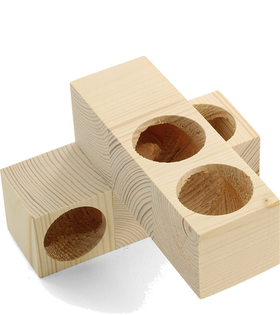 Игрушка-лабиринт для мелких животных деревянная, 120*120*80мм, Gamma