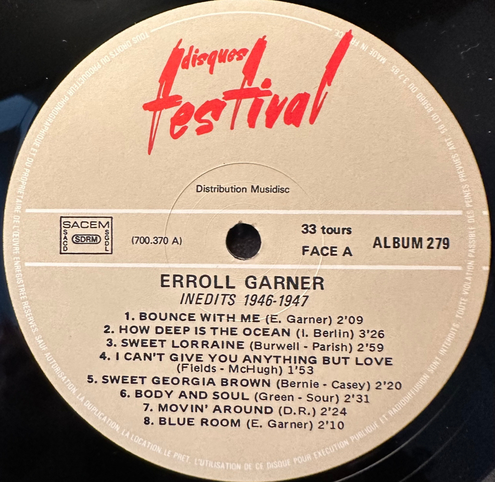 Erroll Garner - Inedits 1946-1947 2LP (Франция)