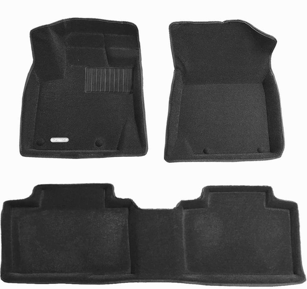 Коврики салона для GEELY Atlas Pro 2021- Euromat 3D Business черные. Арт. EMC3D-001409